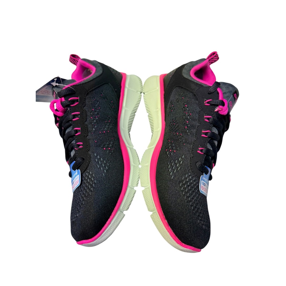 Sketchers SN11897 Sneakers Size 5 New Black with Hot Pink - Picture 5 of 6
